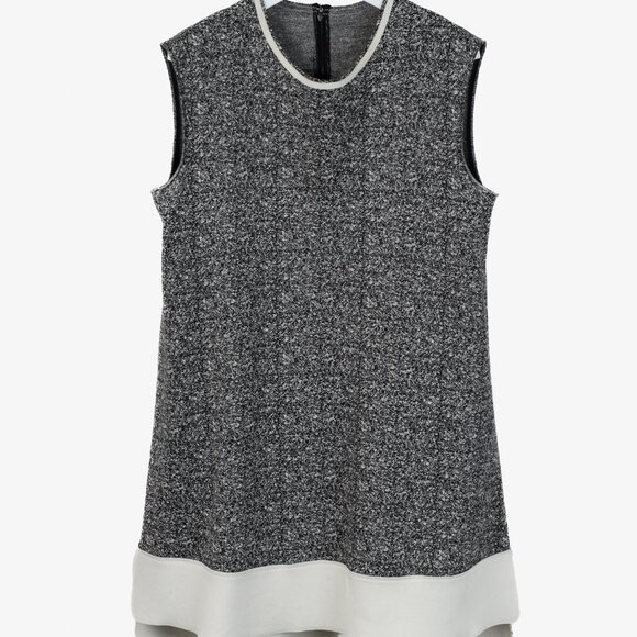 Marie Saint Pierre Grey Tweed Trapeze Style Dress - Picture 1 of 8